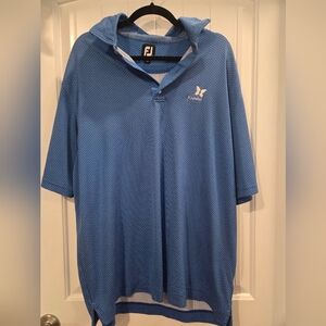 FJ Textured Blue Polo Shirt